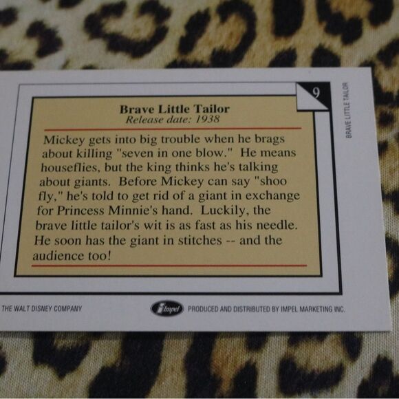 Brave Little Tailor C9 Disney Card - Picture 2 of 2